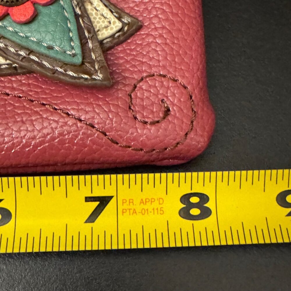 Chala Pink Owl Applique Crossbody Purse With Leather Accents & Adjustable Strap - Picture 14 of 14